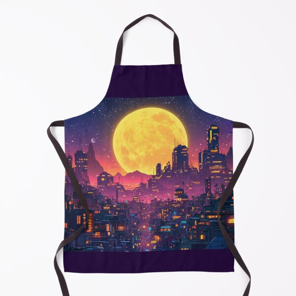 Item preview, The Fullmoon Frontier: Moonrise Over Neon Arcadia designed and sold by ZGigerBarker.