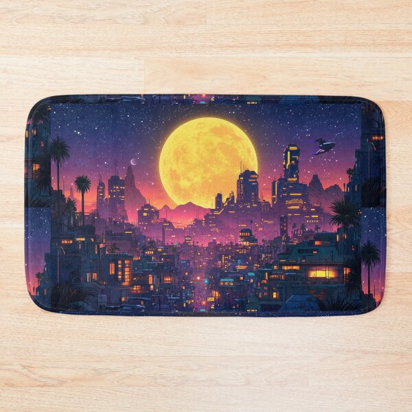 Item preview, The Fullmoon Frontier: Moonrise Over Neon Arcadia designed and sold by ZGigerBarker.