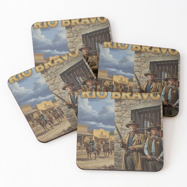 Item preview, Gunsmoke & Honor – Reimagined Rio Bravo Poster designed and sold by Art's Diner.
