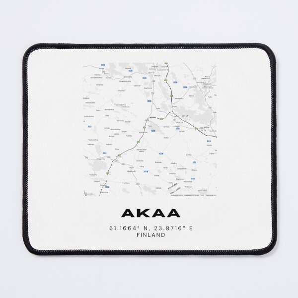 Item preview, Akaa Finland Map Design – Minimalist Travel Artwork designed and sold by RM-Journey.