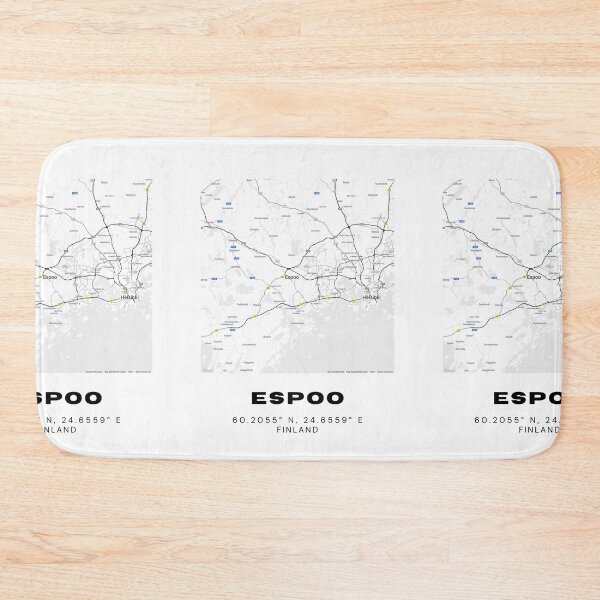 Item preview, Espoo Finland Map – Modern Minimalist Travel Art designed and sold by RM-Journey.