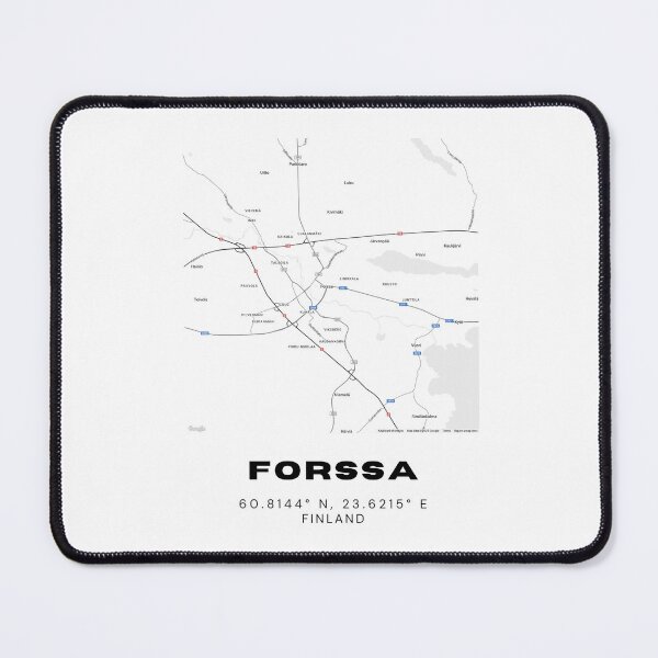 Item preview, Forssa Finland Map Print – Minimalist City Artwork designed and sold by RM-Journey.