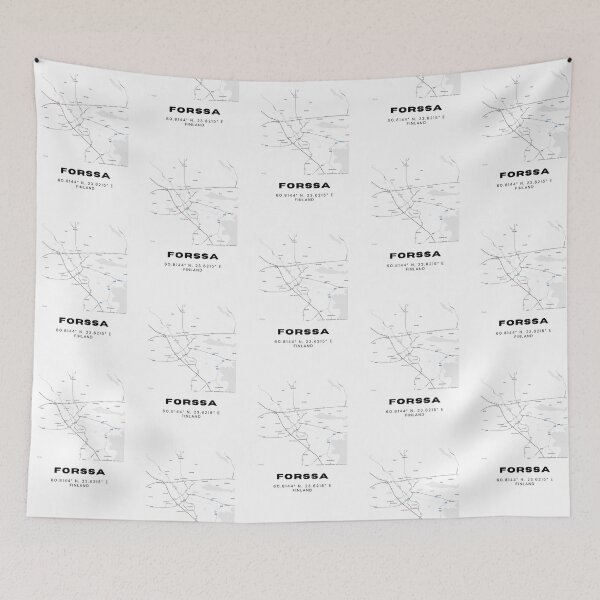 Item preview, Forssa Finland Map Print – Minimalist City Artwork designed and sold by RM-Journey.