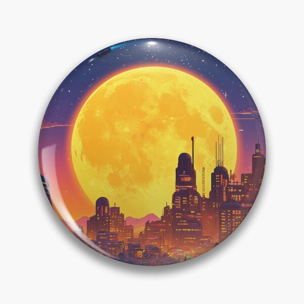 Item preview, Neon Eclipse Over the Megacity designed and sold by ZGigerBarker.