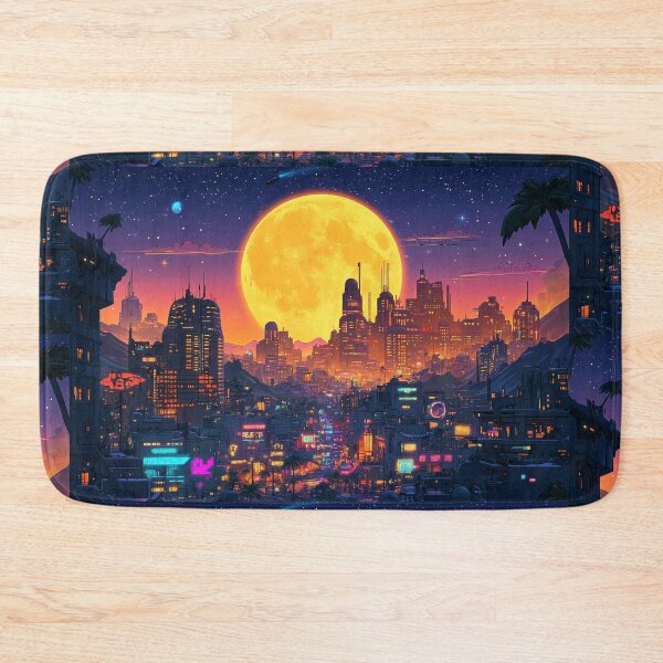Item preview, Neon Eclipse Over the Megacity designed and sold by ZGigerBarker.
