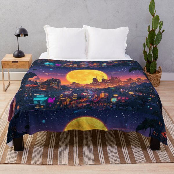 Item preview, Neon Eclipse Over the Megacity designed and sold by ZGigerBarker.