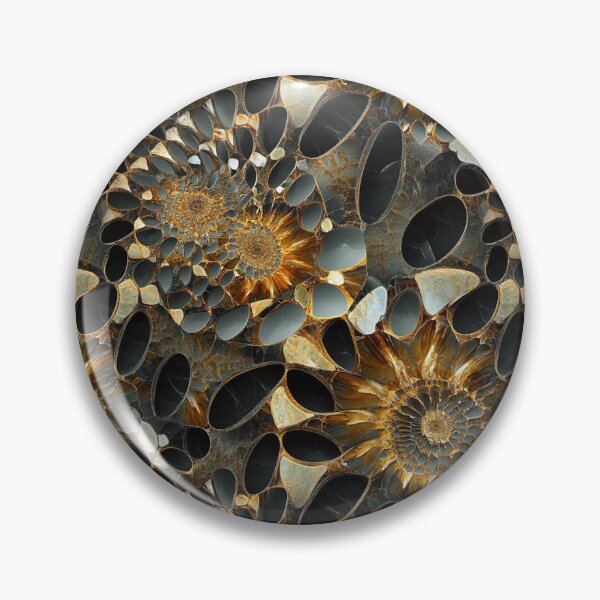 Item preview, sunflower gemstone fossilized in fractal form designed and sold by EarthenEmbers.