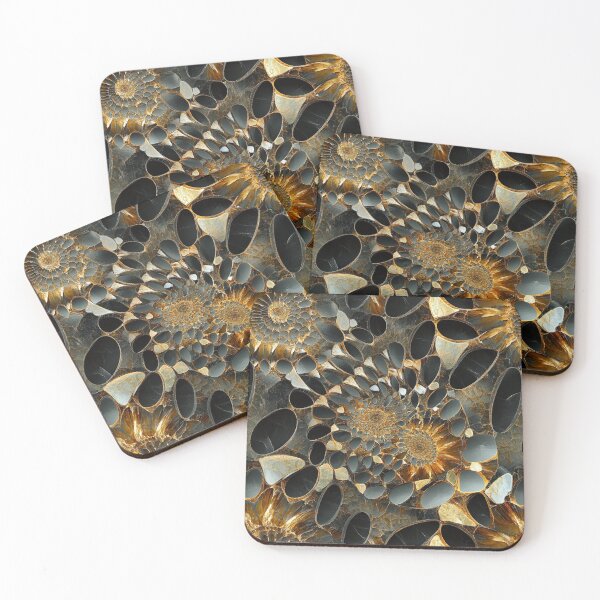 Item preview, sunflower gemstone fossilized in fractal form designed and sold by EarthenEmbers.