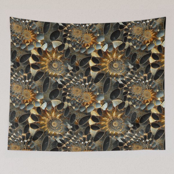Item preview, sunflower gemstone fossilized in fractal form designed and sold by EarthenEmbers.