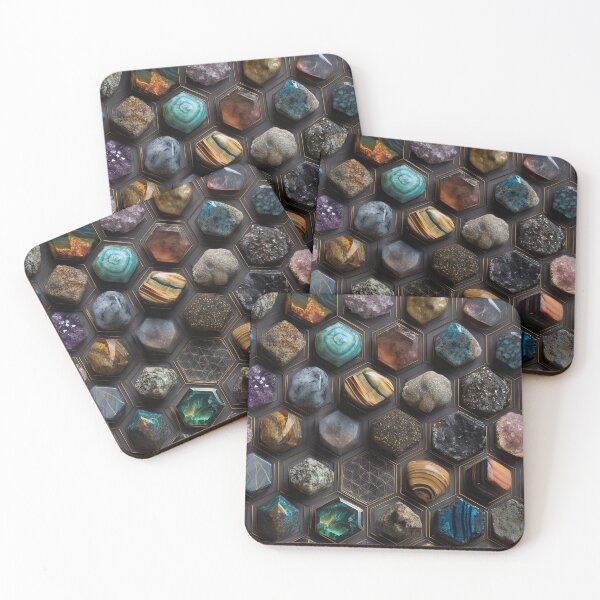 Item preview, gemstone mineral geometric rock collection designed and sold by EarthenEmbers.