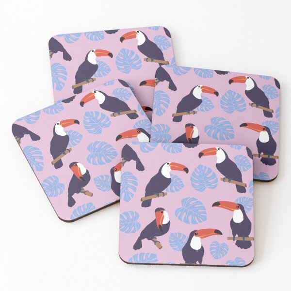 Item preview, Toucan bird tropical pattern designed and sold by Retro Street Studios.