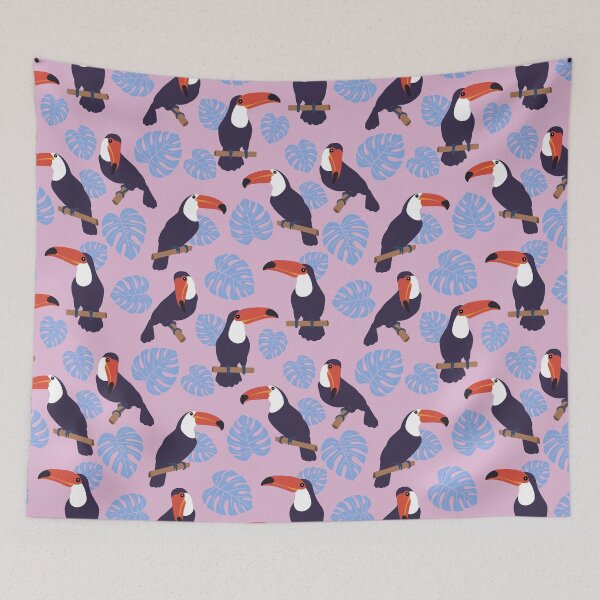 Item preview, Toucan bird tropical pattern designed and sold by Retro Street Studios.