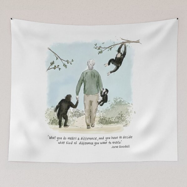 Item preview, jane goodall designed and sold by bassredbubble.
