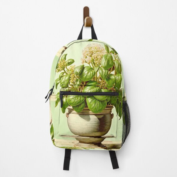 Item preview, Elegant Flowering Basil Pot designed and sold by LanaGustavsson.