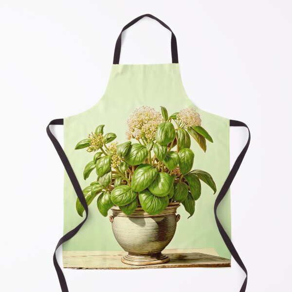 Item preview, Elegant Flowering Basil Pot designed and sold by LanaGustavsson.