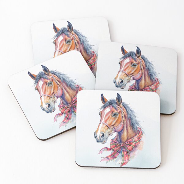 Item preview, Christmas Horse Watercolor designed and sold by LeosCloset.