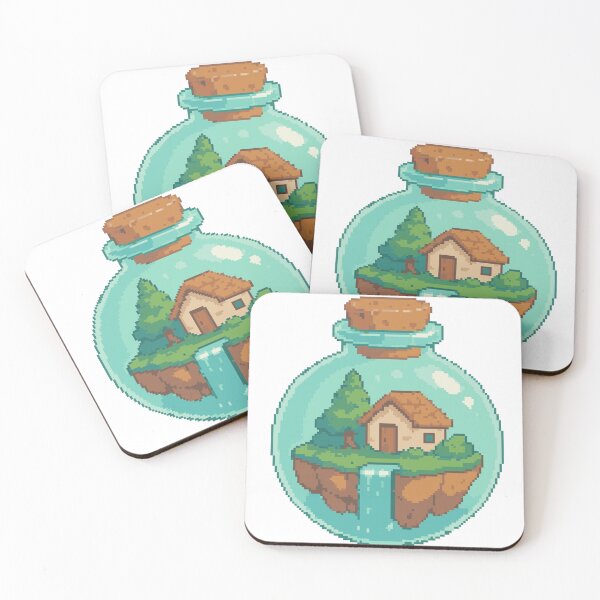 Item preview, Floating Island in a Bottle – Cozy Pixel Art Landscape designed and sold by BashPIXIE.