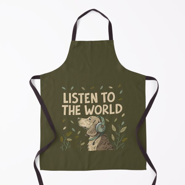 Item preview, Listen to the World – Retro Vintage Dog Music Art designed and sold by Artiviose.