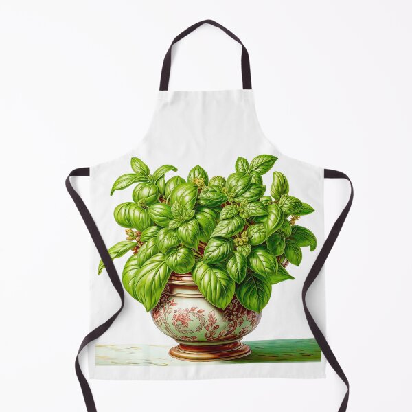 Item preview, Elegant Flowering Basil Pot designed and sold by LanaGustavsson.