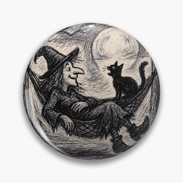 Item preview, The Witch and the Cat Under the Moonlight designed and sold by JrSkDesign ✅ .