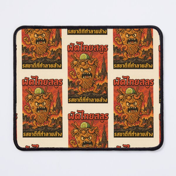 Item preview, Pad Thai Monster – Retro Thailand Comic Poster Illustration designed and sold by Travellerz.