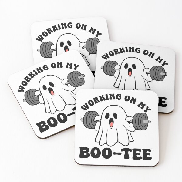 Item preview, Working on My Boo-Tee Ghost Graphic – Funny Halloween Fitness Design with Weights designed and sold by JoeZigns81.