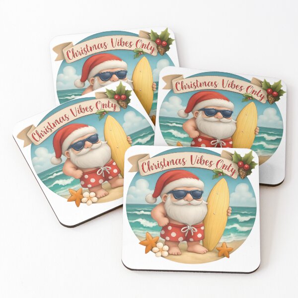Item preview, Christmas Vibes Only – Beach Santa Holiday Sweatshirt designed and sold by dkid creations.