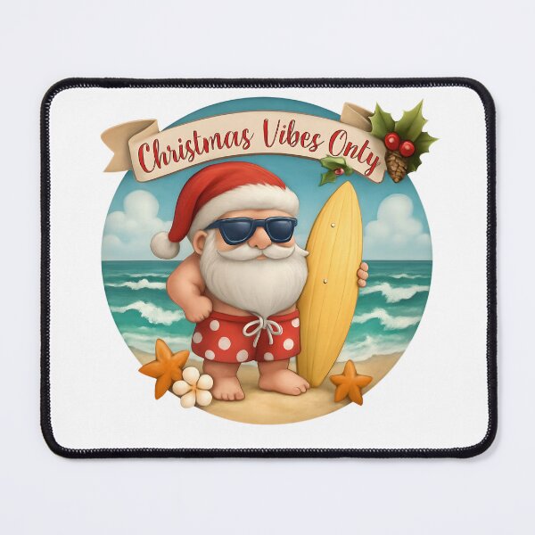 Item preview, Christmas Vibes Only – Beach Santa Holiday Sweatshirt designed and sold by dkid creations.