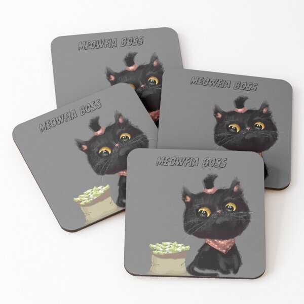 Item preview, Gangster Cat with Money Bag Art designed and sold by AkaalPrints.