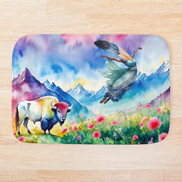 Item preview, White Buffalo Uplift designed and sold by Flower Songs.