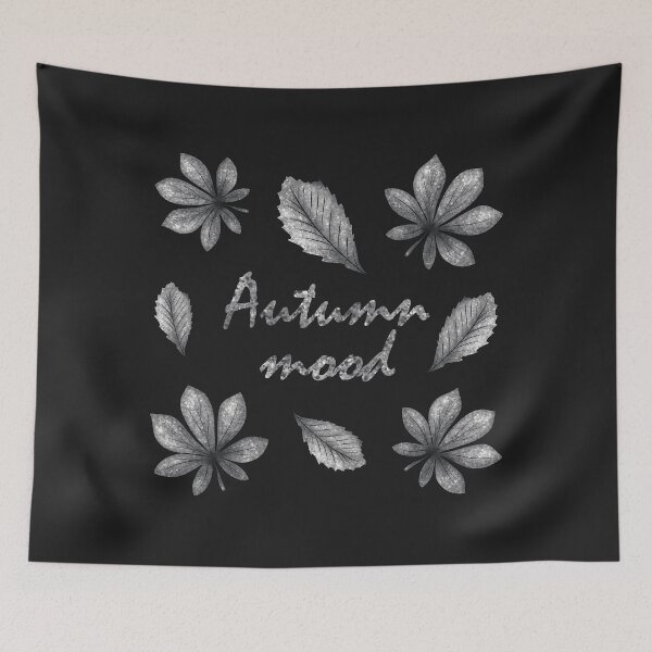 Item preview, Inscription "Autumn mood" with leaves designed and sold by Cherevan.