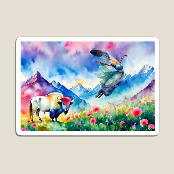 Artikelvorschau, White Buffalo Uplift entworfen und verkauft von Flower Songs.