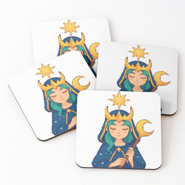 Item preview, Celestial Guardian – Dreamy Moon Pixel Art designed and sold by BashPIXIE.