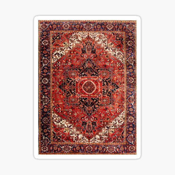 Item preview, Heriz Antique Vintage Boho Persian Carpet Print designed and sold by Vicky Brago-Mitchell®.
