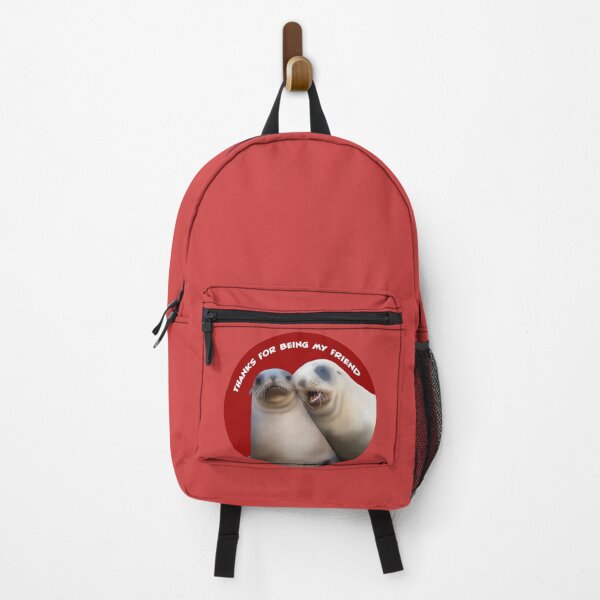 Item preview, Thanks for being my friend sea lions on red designed and sold by GivernyKate.