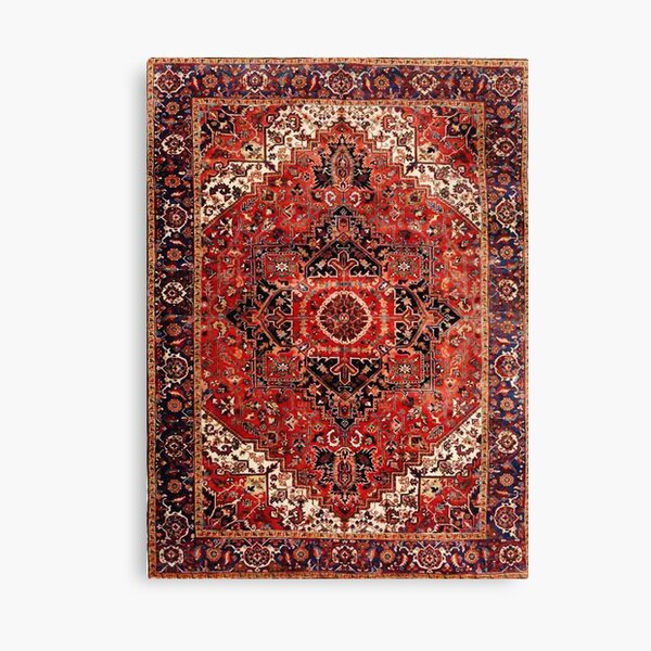 Heriz Antique Vintage Boho Persian Carpet Print Canvas Print