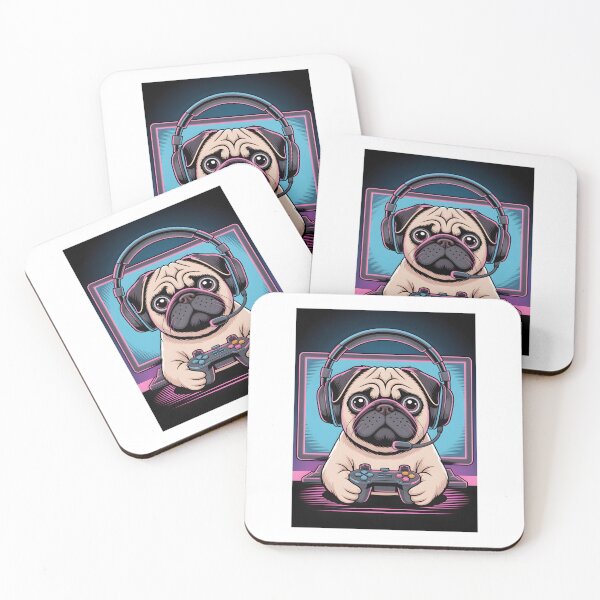 Item preview, Funny Gamer Pug T-shirt – Cute Dog Design for Game Lovers designed and sold by Print Era.