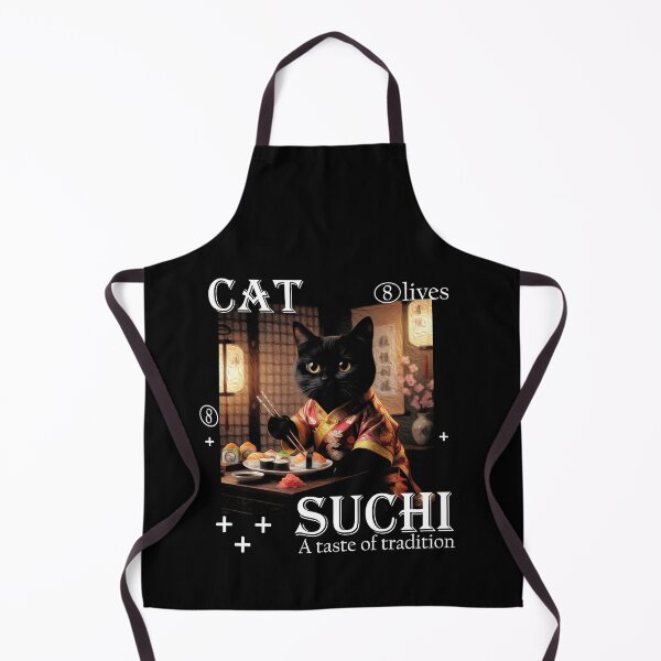 Item preview, SUCHI Cat: Expert Chopstick Feline tees designed and sold by marrakech_tees.