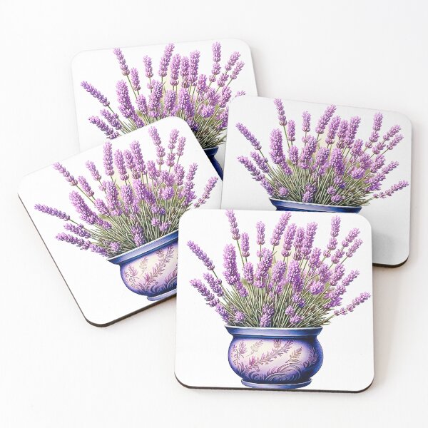 Item preview, Elegant Lavender Blooms in Purple Pot designed and sold by LanaGustavsson.