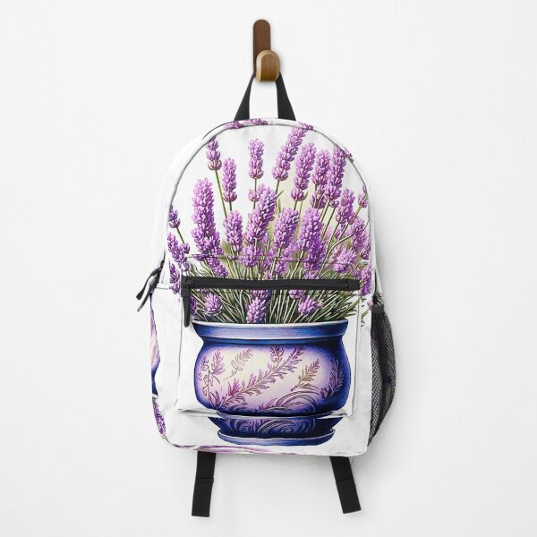 Item preview, Elegant Lavender Blooms in Purple Pot designed and sold by LanaGustavsson.