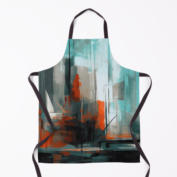 Item preview, Teal and Orange Futuristic Skyline – Abstract Sci-Fi Cityscape Art designed and sold by NeoNebulaArt.