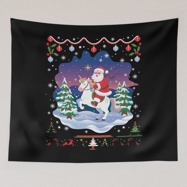 Item preview, Santa Claus Riding On A Unicorn Christmas Funny designed and sold by Turbotine.
