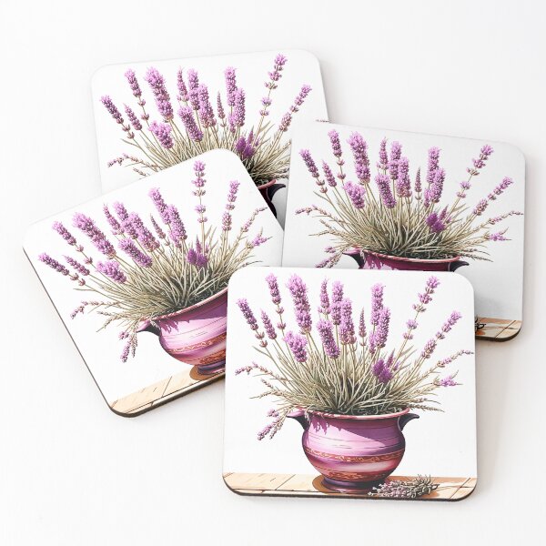 Item preview, Elegant Lavender Blooms in Purple Pot designed and sold by LanaGustavsson.