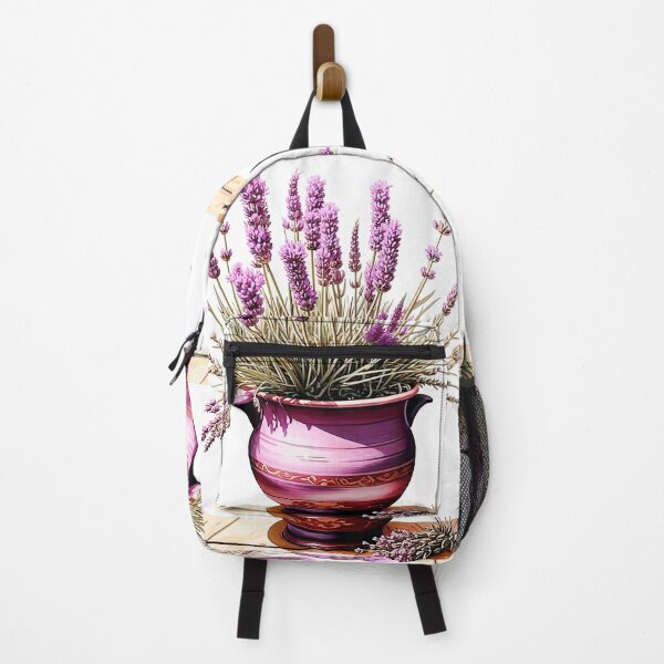 Item preview, Elegant Lavender Blooms in Purple Pot designed and sold by LanaGustavsson.