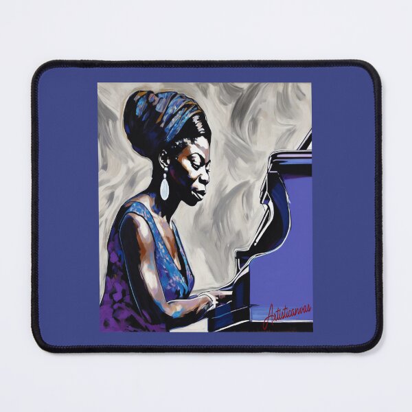 Item preview, "Nina Simone: Soulful Elegance at the Piano" designed and sold by Artisticanvas.