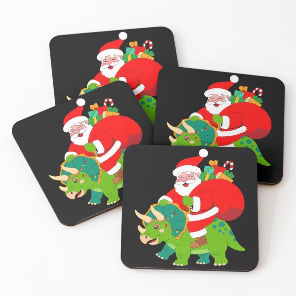 Item preview, Santa Riding Triceratops Dinosaur Christmas Xmas Squad designed and sold by Turbotine.
