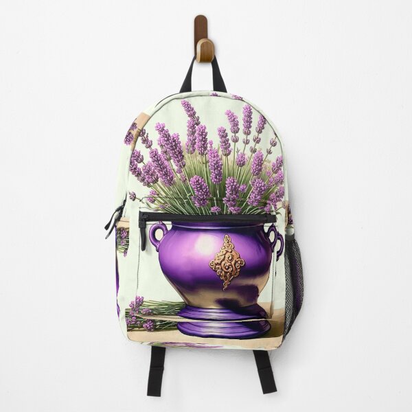 Item preview, Elegant Lavender Blooms in Purple Pot designed and sold by LanaGustavsson.