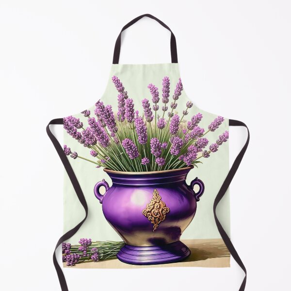 Item preview, Elegant Lavender Blooms in Purple Pot designed and sold by LanaGustavsson.