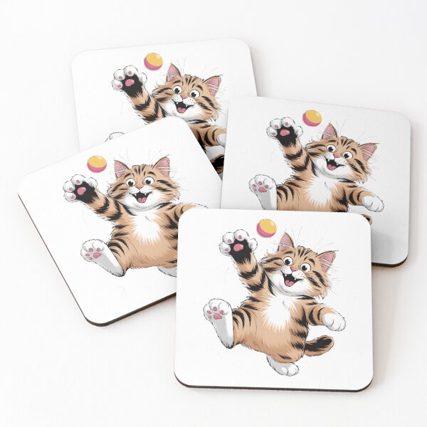 Item preview, Fluffy Cat Chaos: Mid-Jump Surprise! designed and sold by VibranPalette.