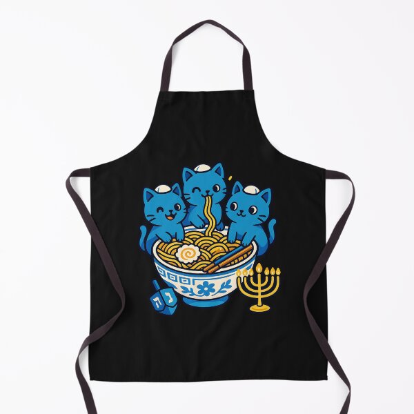 Item preview, Jewish Cats Ramen Kitten Anime Hanukkah Pajamas Chanukah designed and sold by cawtoon.